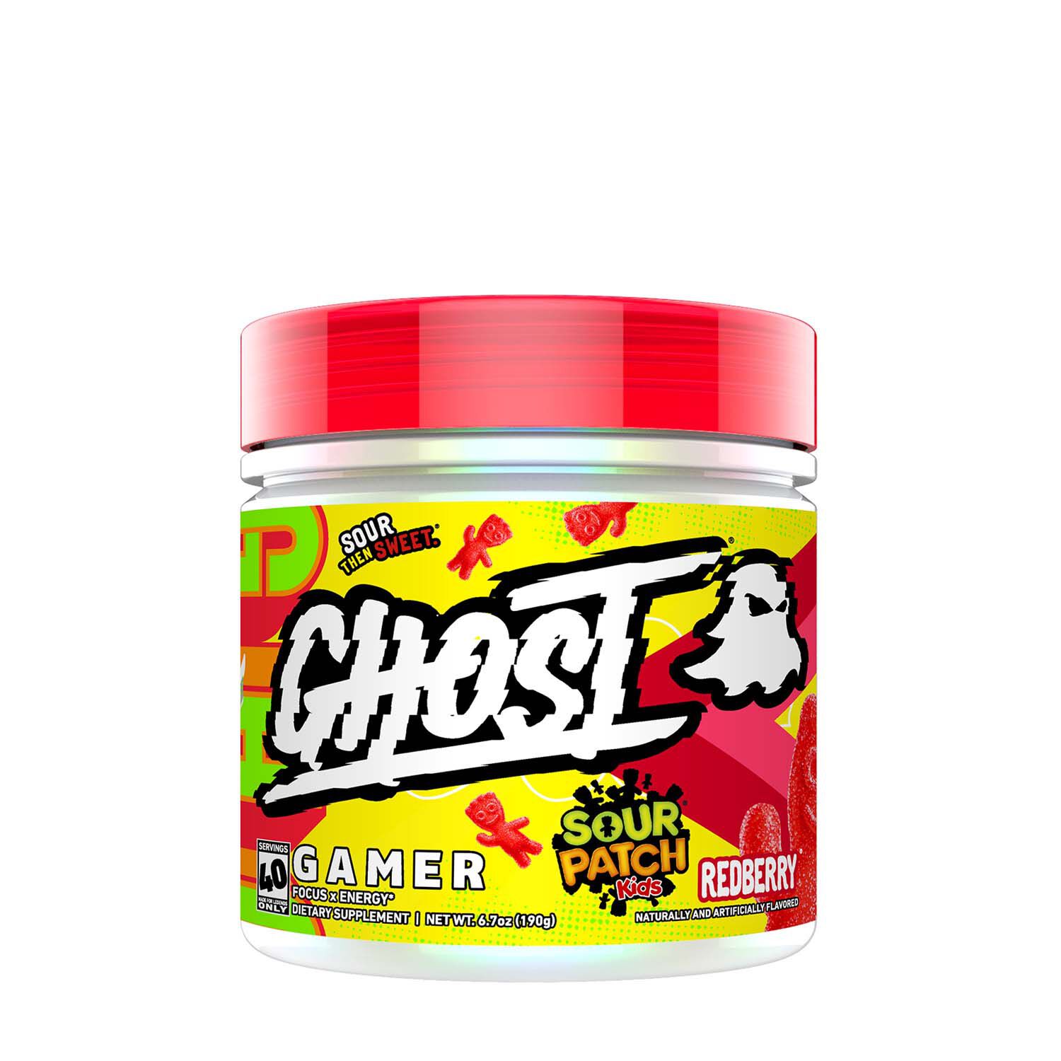 GHOST Gamer Healthy - Sour Patch Kids Redberry 6.7 Oz. (40 Servings)